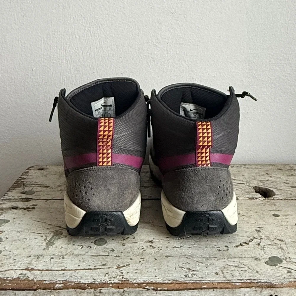 Rare Nike ACG Air Alder Mid Hiking Boots Grey Pink Brown 599660-060 Men's 11